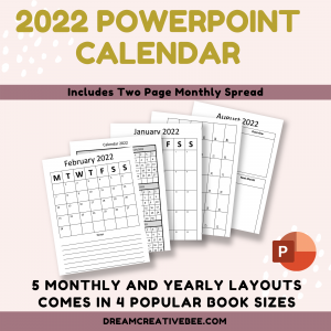 2022 PowerPoint Calendars  With PLR Commercial Rights