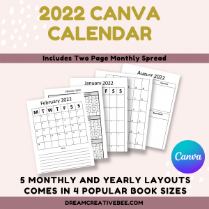 2022 Canva Calendars With PLR Commercial Rights