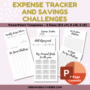 Expense Tracker and Savings Challenges Templates for PowerPoint