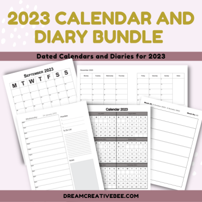 2023 Calendar and Diary Bundle